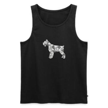 GEOMETRIC SCHNAUZER grey - Men's Premium Organic Tank Top - black - Front - AI Model Male 178 light (178cm)