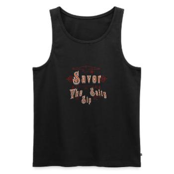 Salted Journey Seasoning Flavor Taste Adventures - Men's Premium Organic Tank Top - black - Front - AI Model Male 178 light (178cm)