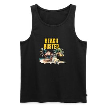 Beach Buster - Männer Premium Bio Tank Top - Schwarz - Vorne - Michal (187cm)