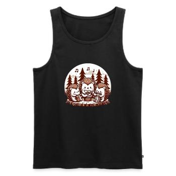 Igel Band - Männer Premium Bio Tank Top - Schwarz - Vorne - AI Model Male 178 light (178cm)