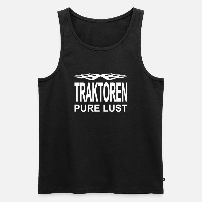 Traktor - Männer Premium Bio Tank Top - Schwarz
