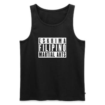 Eskrima - Filipino Martial Arts Geschenk - Männer Premium Bio Tank Top - Schwarz - Vorne - AI Model Male 178 light (178cm)