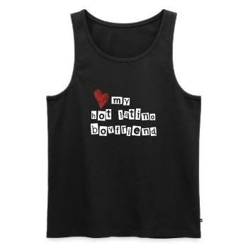 Love my hot latino boyfriend - Männer Premium Bio Tank Top - Schwarz - Vorne - Michal (187cm)