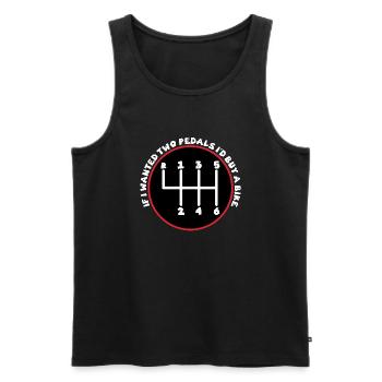 Stick Shift, If I wanted Two Pedals I’d Buy A Bike - Men's Premium Organic Tank Top - black - Front - AI Model Male 178 light (178cm)