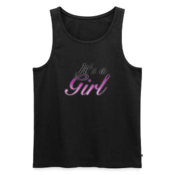 It's a Girl - Men's Premium Organic Tank Top - black - Front - AI Model Male 178 light (178cm)