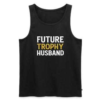 Future Trophy Husband Funny Husband To Be - Männer Premium Bio Tank Top - Schwarz - Vorne - AI Model Male 178 light (178cm)