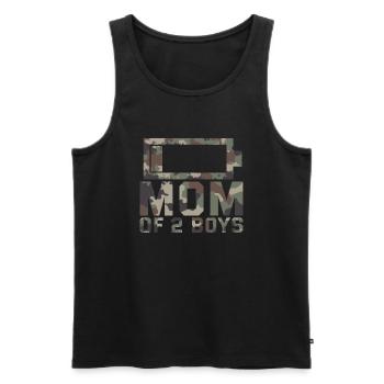 Maman de 2 garçons Chemise cadeau de Son Mothers - Débardeur bio Premium Homme - noir - Devant - Michal (187cm)