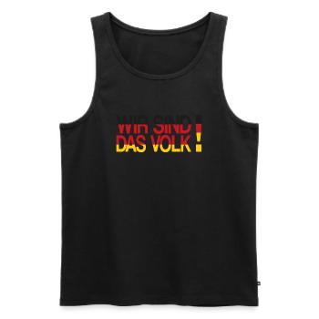 Wir sind das Volk - Männer Premium Bio Tank Top - Schwarz - Vorne - Michal (187cm)