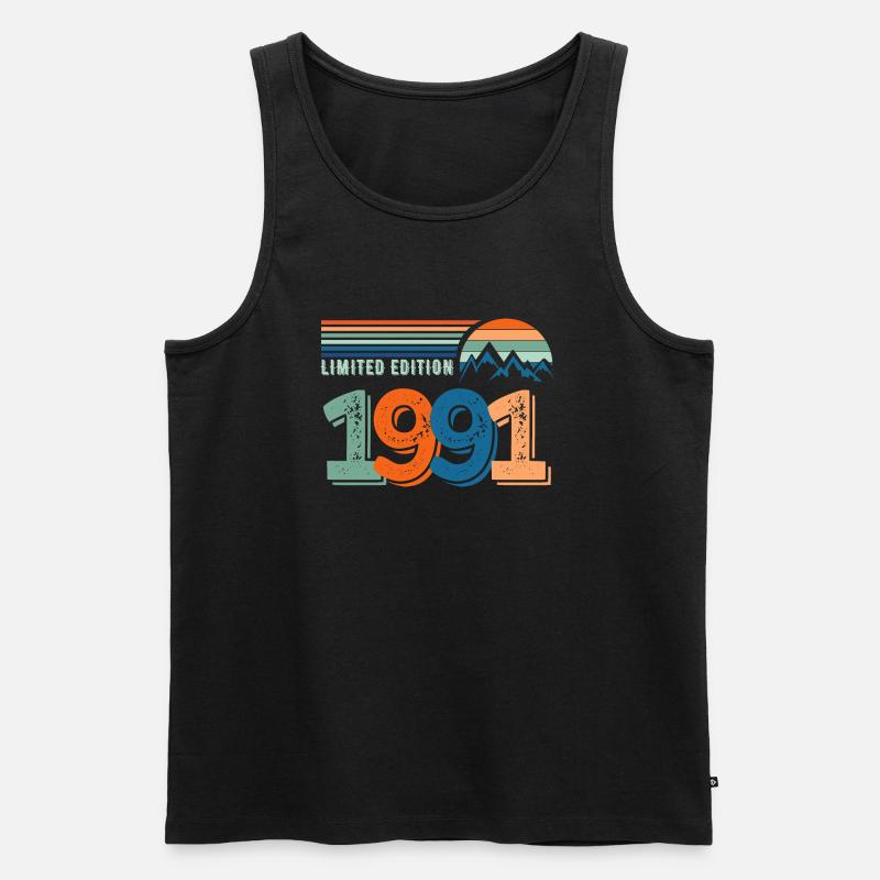 Limitierte Auflage 1991 - Männer Premium Bio Tank Top - Schwarz
