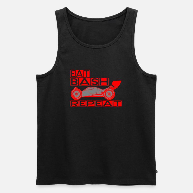 eat sleep bash repeat - Männer Premium Bio Tank Top - Schwarz
