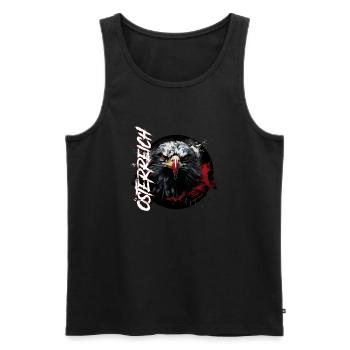 Austria Design with Eagle for Austrians - Men's Premium Organic Tank Top - black - Front - AI Model Male 178 light (178cm)