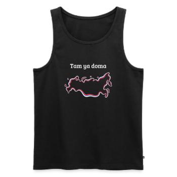 Tam ya doma Russland - Männer Premium Bio Tank Top - Schwarz - Vorne - Michal (187cm)