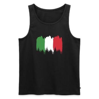 Italien Fahne Land Flagge - Männer Premium Bio Tank Top - Schwarz - Vorne - AI Model Male 178 light (178cm)