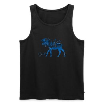 Suède Suède Viking Nordique Scandinavie Solstice d’été - Débardeur bio Premium Homme - noir - Devant - Michal (187cm)