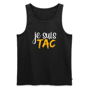 Je Suis TAC - Déguisement 2 Personnes -TIC Et TAC - Débardeur bio Premium Homme - noir - Devant - Michal (187cm)