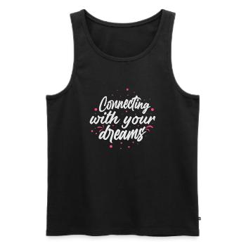 Connecting - Männer Premium Bio Tank Top - Schwarz - Vorne - AI Model Male 178 light (178cm)