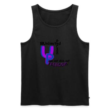 Pass auf dich auf Freedom - Männer Premium Bio Tank Top - Schwarz - Vorne - AI Model Male 178 light (178cm)