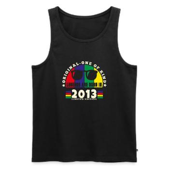 Original - Einzigartiges Geburtstagsgeschenk 2013. - Männer Premium Bio Tank Top - Schwarz - Vorne - Michal (187cm)