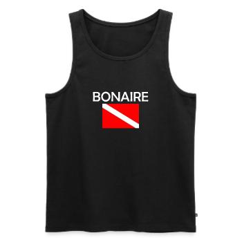 Drapeau de plongée Bonaire - Plongée sous-marine - Plongée sous-marine - Tauchen - Débardeur bio Premium Homme - noir - Devant - AI Model Male 178 light (178cm)