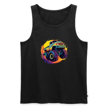 Monster Truck - Männer Premium Bio Tank Top - Schwarz - Vorne - AI Model Male 178 light (178cm)