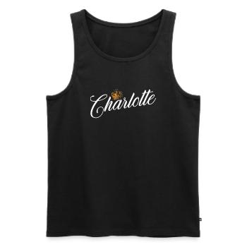 Charlotte Nom personnalisé pour les femmes Enfants Bambins - - Débardeur bio Premium Homme - noir - Devant - AI Model Male 178 light (178cm)