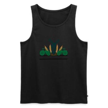 Grain Tractor - Men's Premium Organic Tank Top - black - Front - AI Model Male 178 light (178cm)