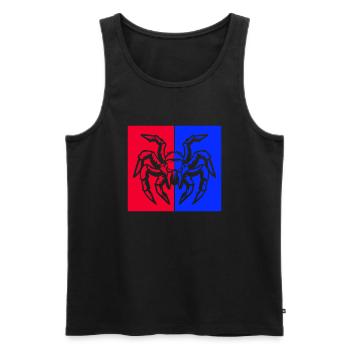 spinne spider - Männer Premium Bio Tank Top - Schwarz - Vorne - AI Model Male 178 light (178cm)