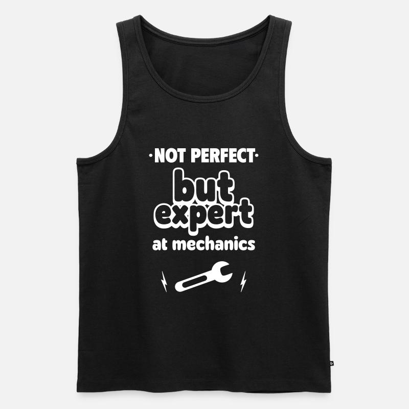 Experte bei Mechanics - Männer Premium Bio Tank Top - Schwarz