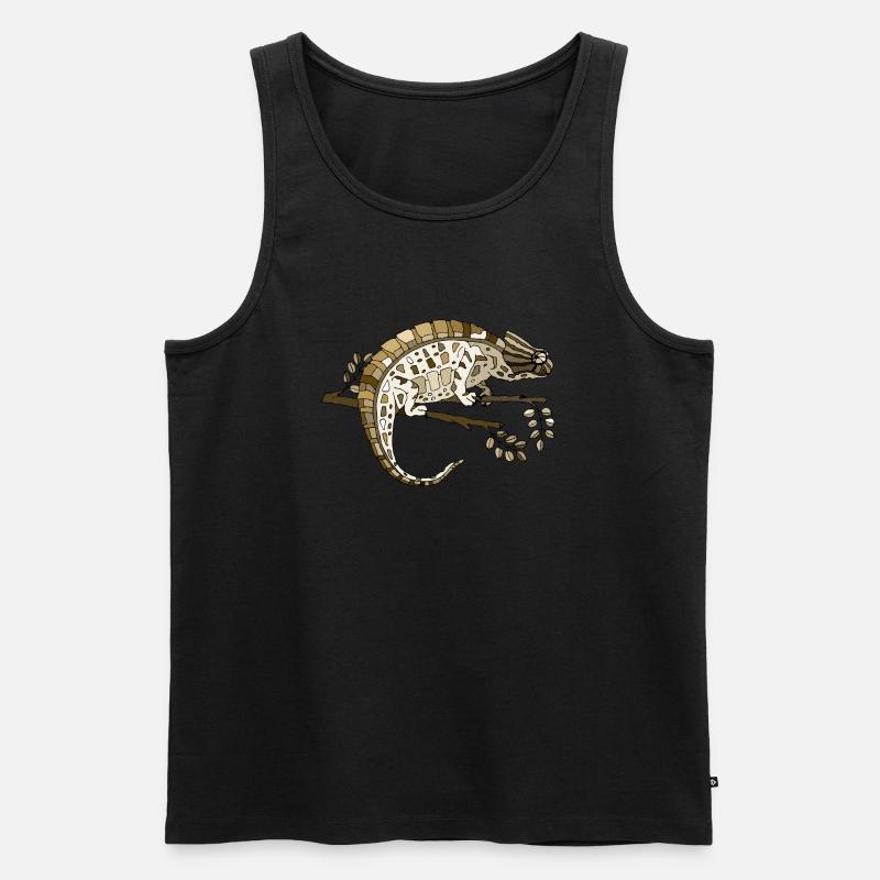 Chamäleon - Männer Premium Bio Tank Top - Schwarz