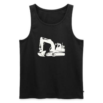 Bagger - Männer Premium Bio Tank Top - Schwarz - Vorne - AI Model Male 178 light (178cm)