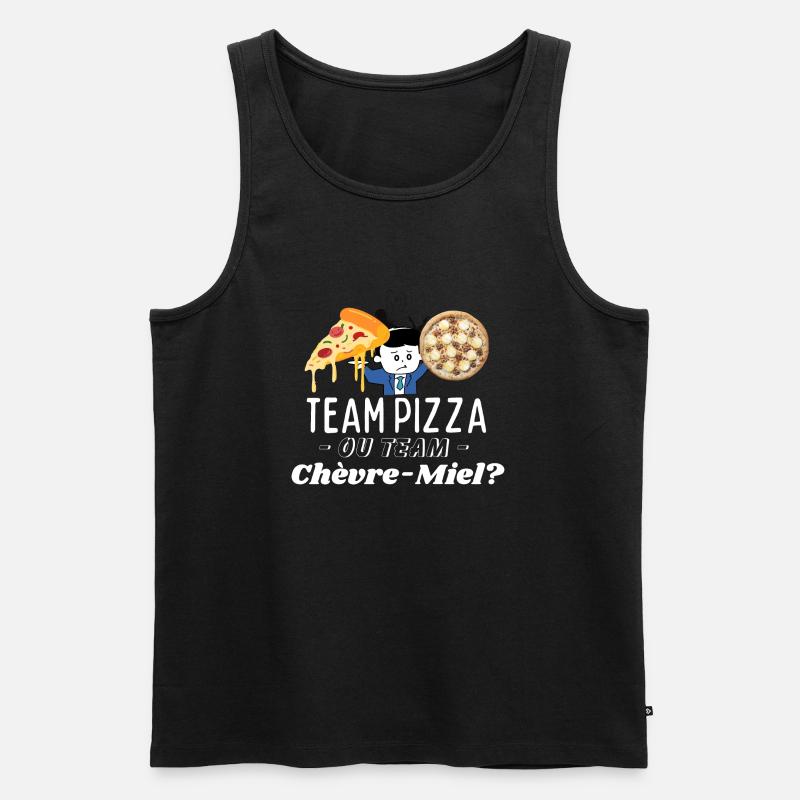 Team Pizza oder Team Chèvre-Miel? - Männer Premium Bio Tank Top - Schwarz
