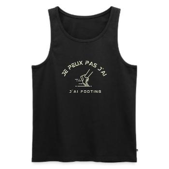 Je peux pas j'ai footing - Débardeur bio Premium Homme - noir - Devant - AI Model Male 178 light (178cm)