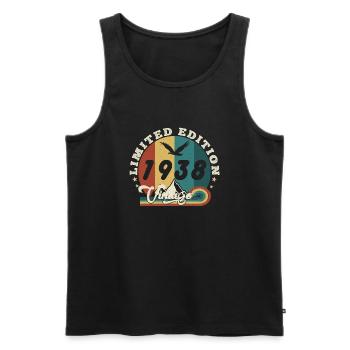 Aged to perfection 1939 Retro -Edition 2025. - Men's Premium Organic Tank Top - black - Front - Michal (187cm)