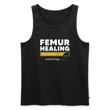 Charge de guérison du fémur Jambe cassée Fracture du fémur - Débardeur bio Premium Homme - noir - Devant - Michal (187cm)