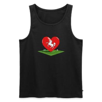 Twente liebt Fußball - Männer Premium Bio Tank Top - Schwarz - Vorne - AI Model Male 178 light (178cm)