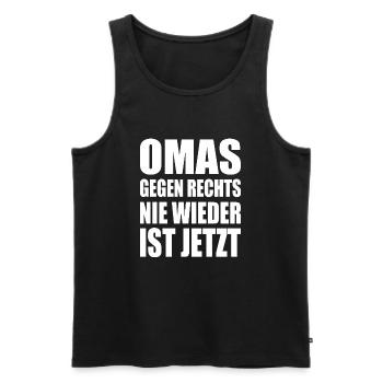 Omas gegen rechts - Männer Premium Bio Tank Top - Schwarz - Vorne - Michal (187cm)