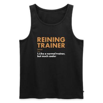 Pure Trainer Définition Reining - Débardeur bio Premium Homme - noir - Devant - Michal (187cm)