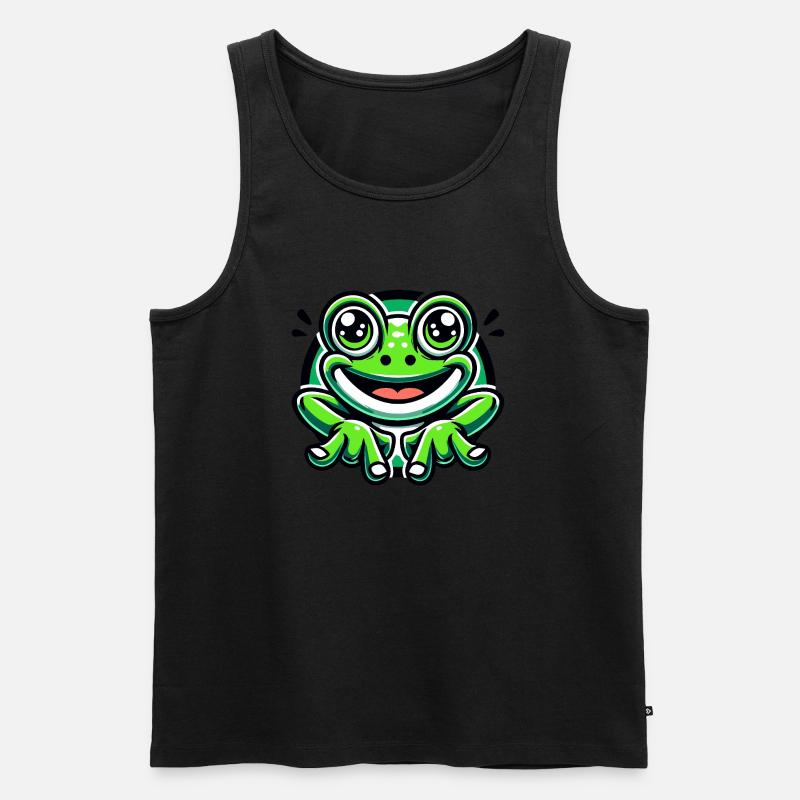 Frosch - Männer Premium Bio Tank Top - Schwarz