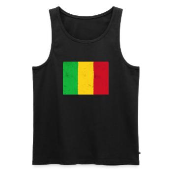 Drapeau du Mali - Débardeur bio Premium Homme - noir - Devant - AI Model Male 178 light (178cm)