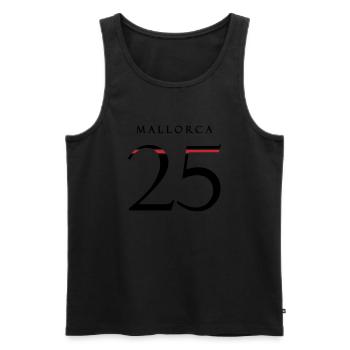 Mallorca 25 Jersey 2025 - Men's Premium Organic Tank Top - black - Front - AI Model Male 178 light (178cm)
