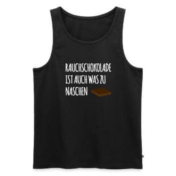 Rauchschokolade - Männer Premium Bio Tank Top - Schwarz - Vorne - Michal (187cm)