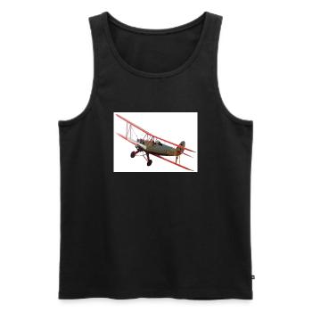 Doppeldecker - Männer Premium Bio Tank Top - Schwarz - Vorne - AI Model Male 178 light (178cm)