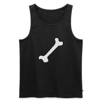 Bone - Bone 2 - Men's Premium Organic Tank Top - black - Front - AI Model Male 178 light (178cm)