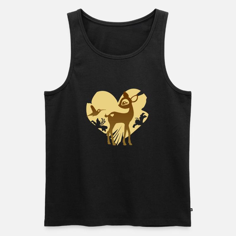 Rehkitz - Männer Premium Bio Tank Top - Schwarz