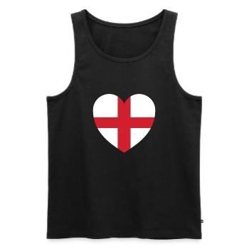 Herz von England - Männer Premium Bio Tank Top - Schwarz - Vorne - Michal (187cm)