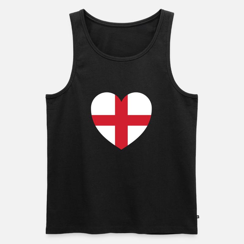 Herz von England - Männer Premium Bio Tank Top - Schwarz