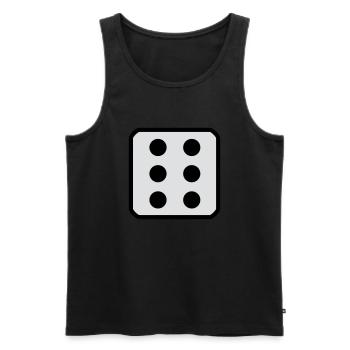 Würfel 6 - Männer Premium Bio Tank Top - Schwarz - Vorne - Michal (187cm)