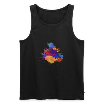 hipster - Männer Premium Bio Tank Top - Schwarz - Vorne - AI Model Male 178 light (178cm)
