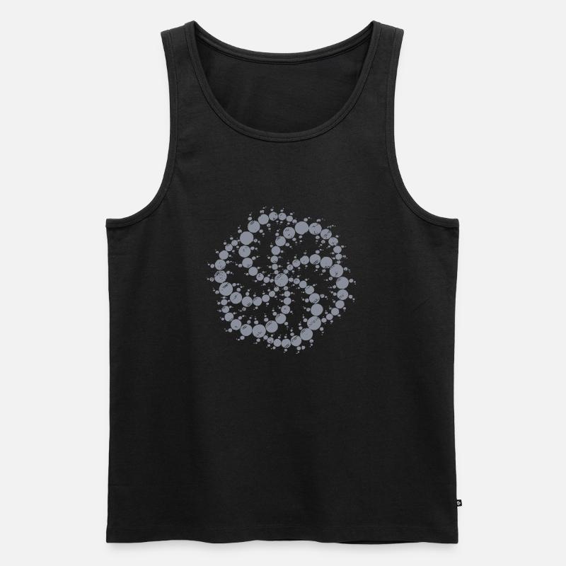 crop circle - Männer Premium Bio Tank Top - Schwarz