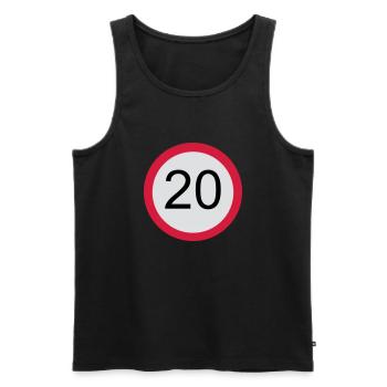 20 - Geburtstag - Männer Premium Bio Tank Top - Schwarz - Vorne - AI Model Male 178 light (178cm)